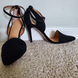 Halston Heritage suede heels - black - size 9